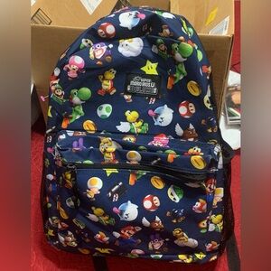 Super Mario Brothers U Deluxe Nintendo Backpack All Over Print Yoshi Toad Luigi